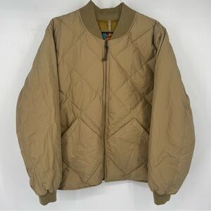Eddie Bauer 1936 Skyliner Model Goose Down Jacket Quilted XL Brown Chore Barn